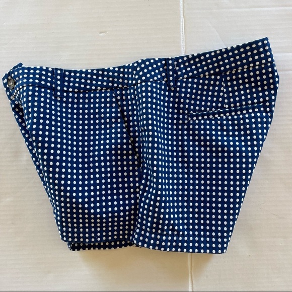 MERONA TARGET WOMEN'S Shorts 14 BLUE WITH WHITE POLKA DOTS COTTON - Picture 3 of 11